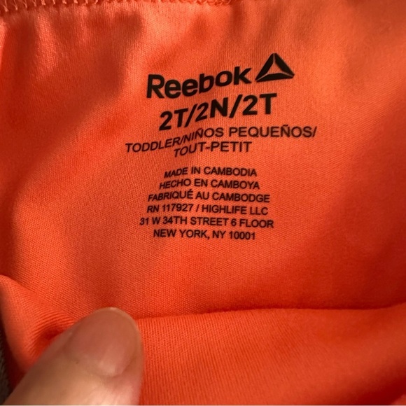 Reebok Kids Dress in Vibrant Orange - Picture 3 of 3